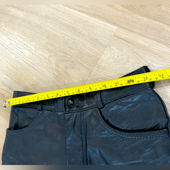 Casa Nova LEATHER Pants Size 28 (not hemmed) - Picture 9 of 10